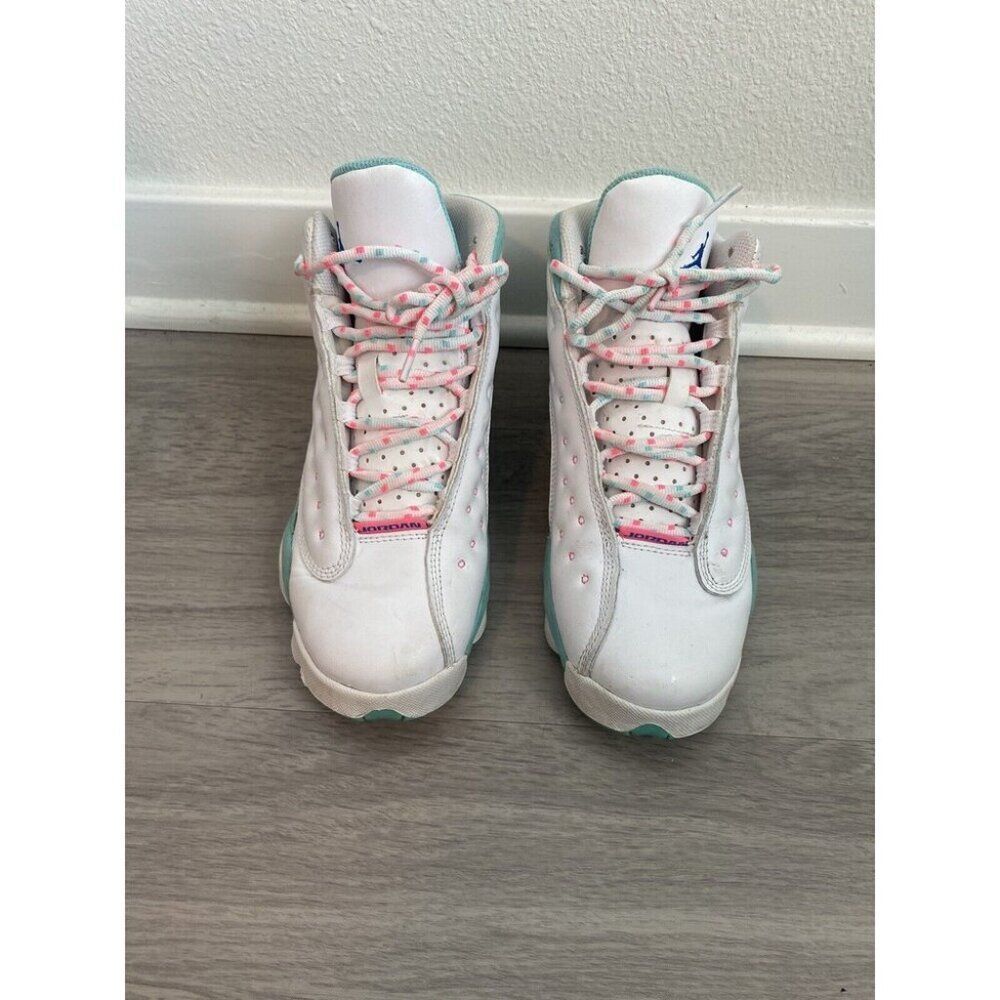 Jordan Youth Air Jordan Retro 13 GS Aurora Green Size 6.5 Youth Pink Teal